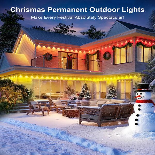 300FT RGB Eaves Lights, Remote & APP Control, Music Sync, for Christmas & Home Decor
